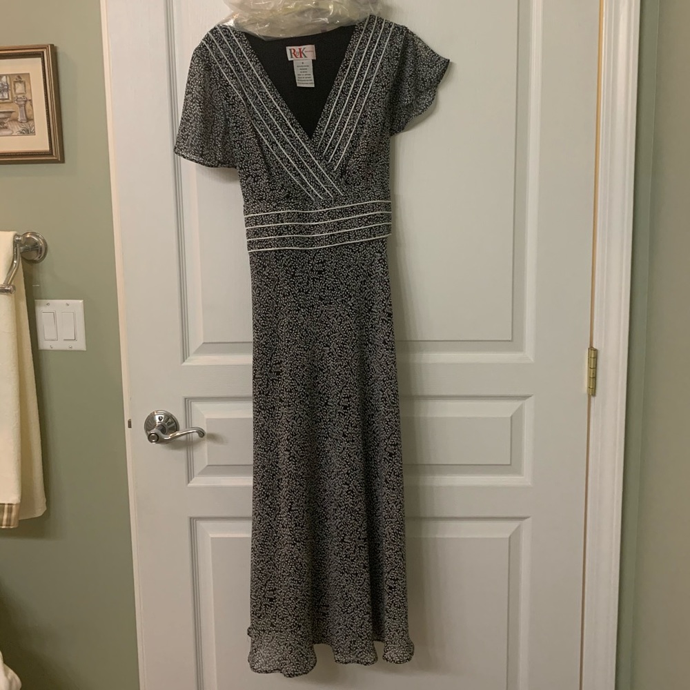 NEW R&K Black and White Maxi Dress
